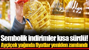 Sembolik indirimler kısa sürdü! Ayçiçek yağında fiyatlar yeniden zamlandı
