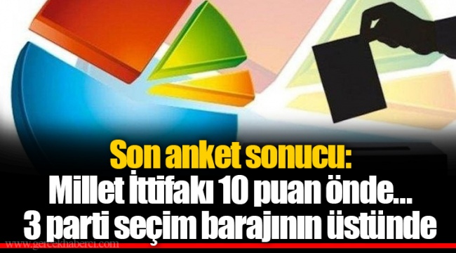 Son anket sonucu: Millet İttifakı 10 puan önde... 3 parti seçim barajının üstünde