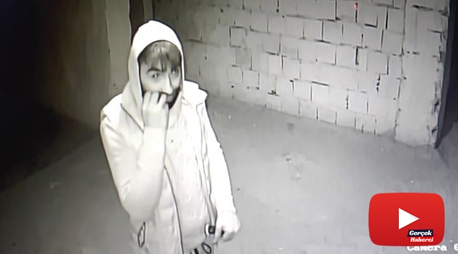 Tırnak yiyen hırsız güvenlik kamerasında