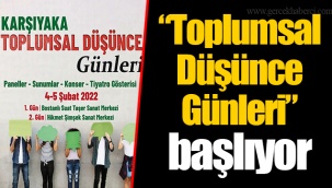 “Toplumsal Düşünce Günleri” başlıyor