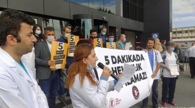 TTB, Meclis önünden seslendi: “8 Şubat’ta hastanelere gelmeyin”