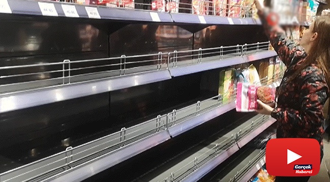 Ukrayna'da market rafları boş kaldı