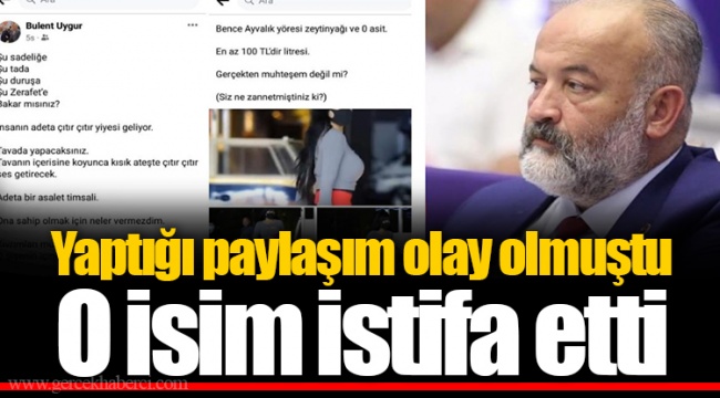 Yaptığı paylaşım olay olmuştu... O isim istifa etti