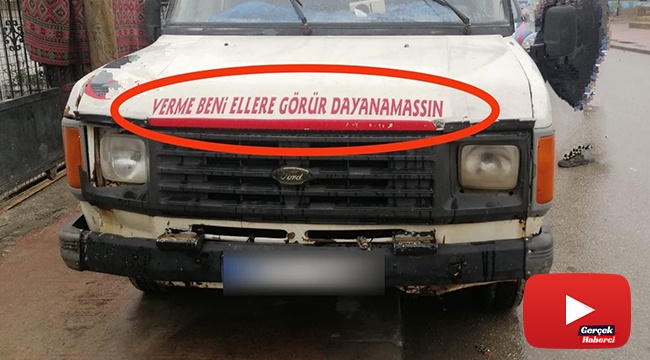 7 kişilik hırsızlık şebekesini suçta kullandıkları kamyonetin önüne yazdırdıkları ifade yakalattı