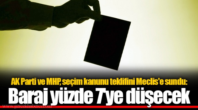 AK Parti ve MHP, seçim kanunu teklifini Meclis'e sundu: Baraj yüzde 7'ye düşecek