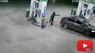 Aracının deposunu doldurup parasını ödemeden kaçtı