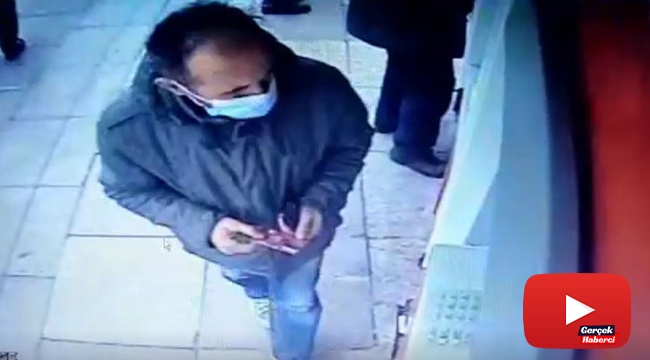 ATM’de unutulan emekli maaşını kapan hırsız kamerada