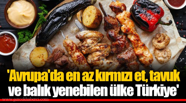 'Avrupa'da en az kırmızı et, tavuk ve balık yenebilen ülke Türkiye'