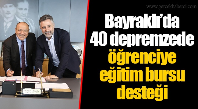 Bayraklı’da 40 depremzede öğrenciye eğitim bursu desteği