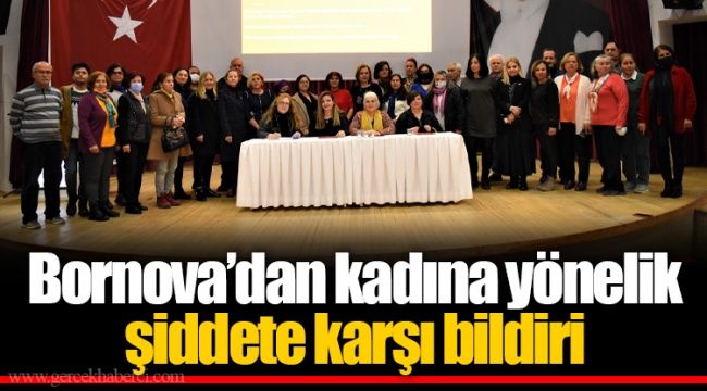 Bornova’dan kadına yönelik şiddete karşı bildiri