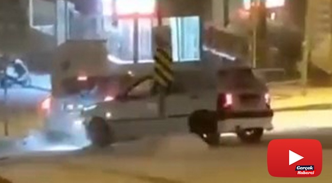 Buzlanan yolda sürücüler zor anlar yaşadı