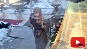 Çaldığı balıkları şalvarına doldurarak çaldı
