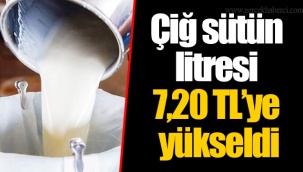 Çiğ sütün litresi 7,20 TL’ye yükseldi