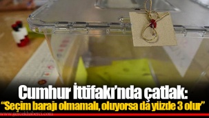 Cumhur İttifakı’nda çatlak: “Seçim barajı olmamalı, oluyorsa da yüzde 3 olur”