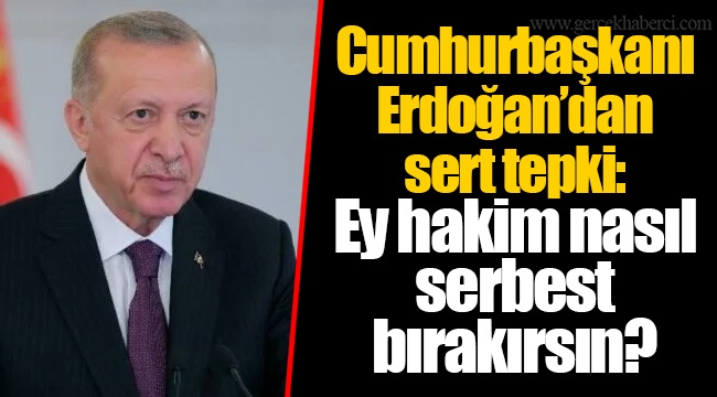 Cumhurbaşkanı Erdoğan’dan sert tepki: Ey hakim nasıl serbest bırakırsın?
