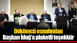 Dökümcü esnafından Başkan İduğ’a plaketli teşekkür