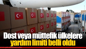 Dost veya müttefik ülkelere yardım limiti belli oldu