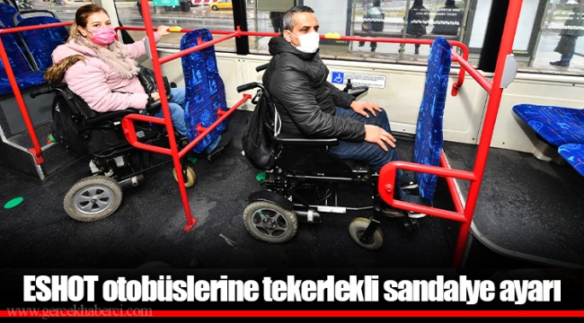 ESHOT otobüslerine tekerlekli sandalye ayarı