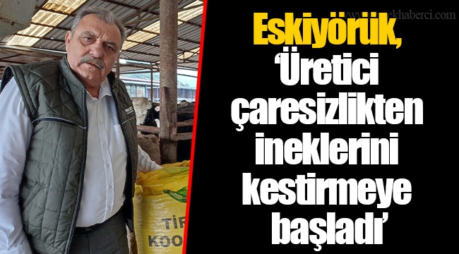 Eskiyörük, “Üretici çaresizlikten ineklerini kestirmeye başladı”