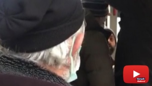 Halk otobüsünde maske tartışması