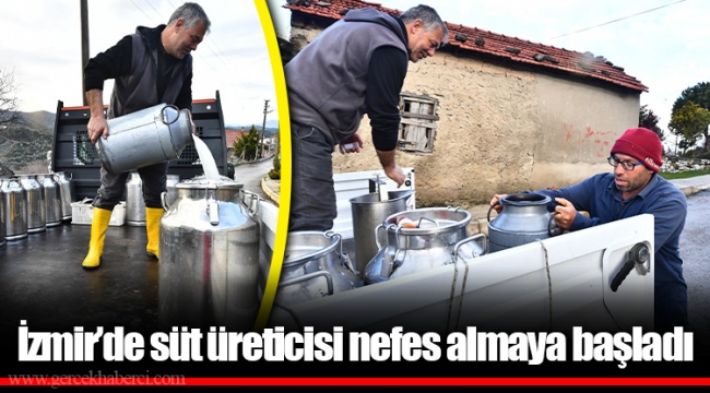 İzmir’de süt üreticisi nefes almaya başladı