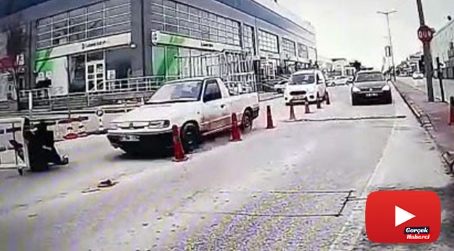 Kaçan sürücüyü durdurmak isterken canından oluyordu