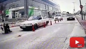 Kaçan sürücüyü durdurmak isterken canından oluyordu