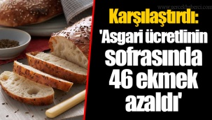 Karşılaştırdı: 'Asgari ücretlinin sofrasında 46 ekmek azaldı'