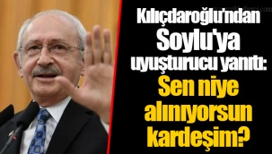 Kılıçdaroğlu’ndan Soylu'ya uyuşturucu yanıtı: Sen niye alınıyorsun kardeşim?