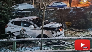 Korku dolu anlar kamerada: Otomobil çocuk parkına uçtu