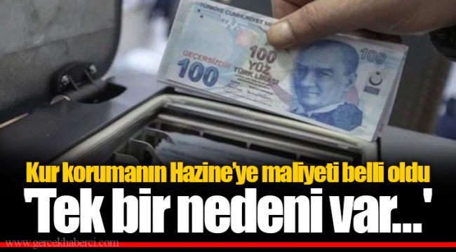 Kur korumanın Hazine’ye maliyeti belli oldu