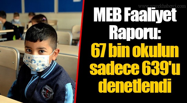 MEB Faaliyet Raporu: 67 bin okulun sadece 639'u denetlendi