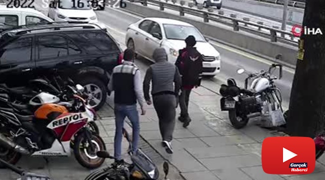 Motosiklet tamircisi iş yerinde pompalı tüfekle saldırıya uğradı, o anlar kameraya yansıdı