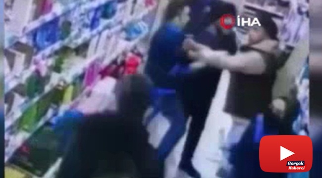 Müşteri ile market çalışanının kavgası kamerada
