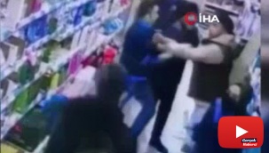 Müşteri ile market çalışanının kavgası kamerada
