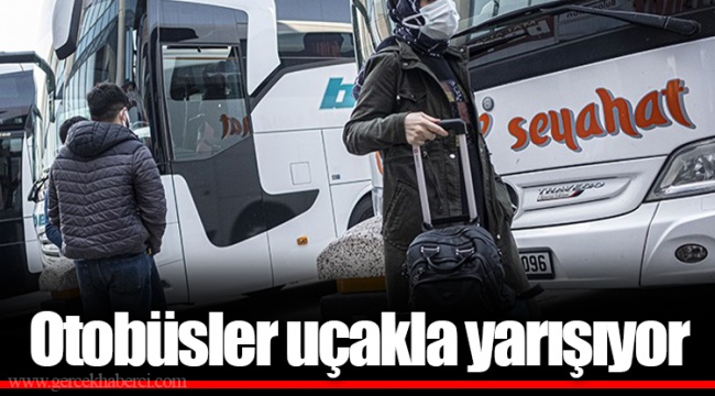 Otobüsler uçakla yarışıyor