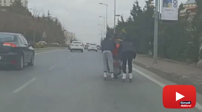 Patenli gençlerin tehlikeli yolculuğu kamerada