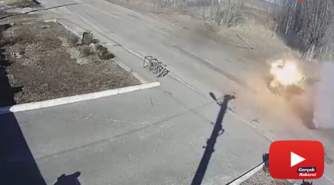 Rus tankı sivil aracı vurdu