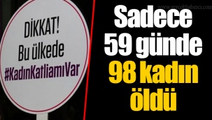 Sadece 59 günde 98 kadın öldü