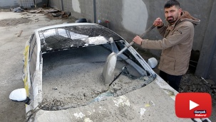 Şakanın dozunu kaçırıp 700 bin TL'lik otomobilin içine beton döktüler