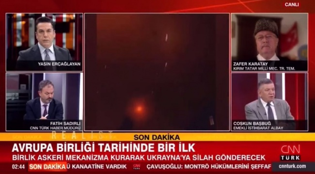 Savaş oyunu görüntülerini 'Kiev'de uçaksavar atışları' olarak yayınlayan CNNTürk'ten açıklama
