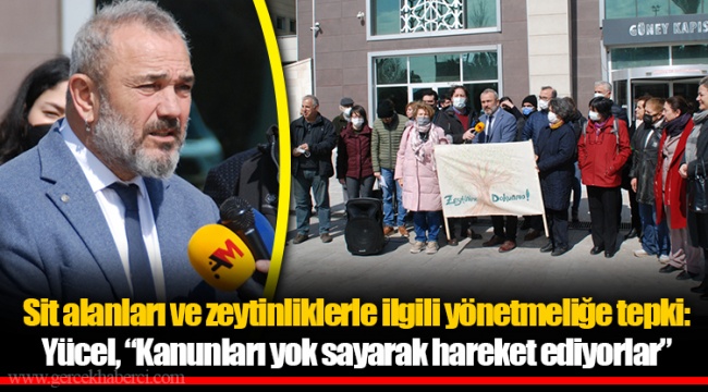 Sit alanları ve zeytinliklerle ilgili yönetmeliğe tepki: Yücel, “Kanunları yok sayarak hareket ediyorlar”