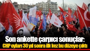 Son ankette çarpıcı sonuçlar: CHP oyları 30 yıl sonra ilk kez bu düzeye çıktı