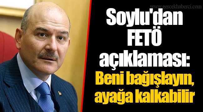 Soylu'dan FETÖ açıklaması: Beni bağışlayın, ayağa kalkabilir