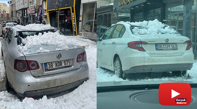 Tonlarca ağırlıktaki kar kütlesinin altında kaldılar!