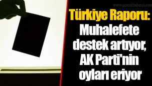 Türkiye Raporu: Muhalefete destek artıyor, AK Parti'nin oyları eriyor