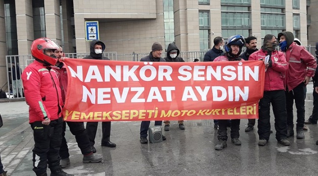 Yemeksepeti işçilerinden, kendilerine 'nankör' diyen Nevzat Aydın'a suç duyurusu