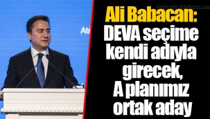 Ali Babacan: DEVA seçime kendi adıyla girecek, A planımız ortak aday
