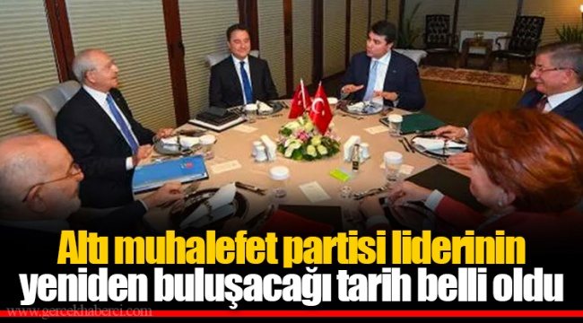 Altı muhalefet partisi liderinin yeniden buluşacağı tarih belli oldu