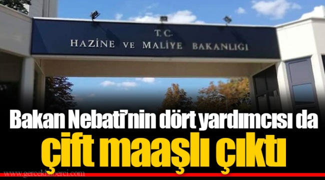 Bakan Nebati’nin dört yardımcısı da çift maaşlı çıktı